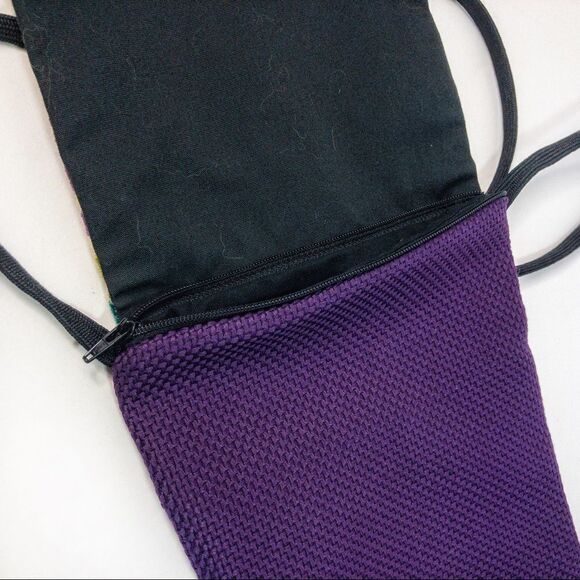 Handmade Chevron Fabric Pouch Crossbody Bag - Picture 4 of 8